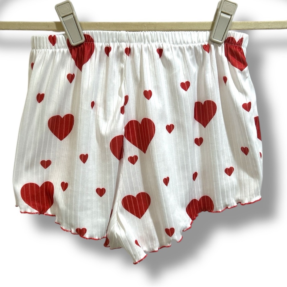 Women’s Sweetheart Crop  Casual Pajama Short Set Size Small - Picture 13 of 16